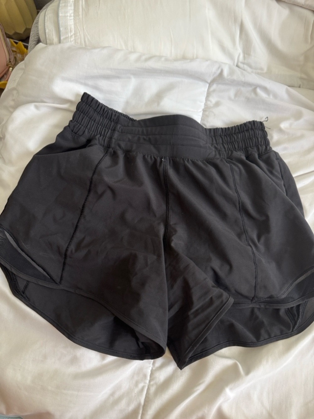 LULULEMON 4” adjustable Black Women’s Athletic Shorts with pockets HOTTY HOTs